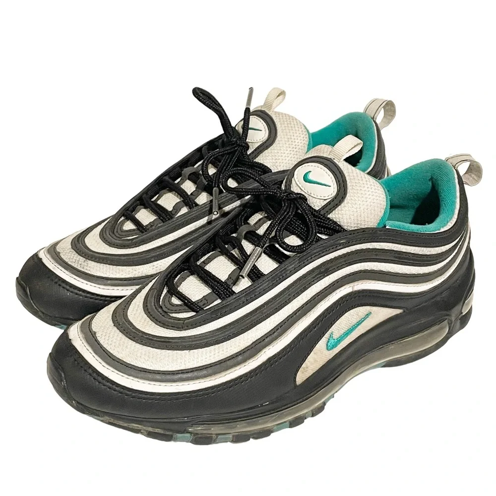 Nike Air Max 97 Size 10 Black Clear Emerald White‎ Mens Shoes 921826-013